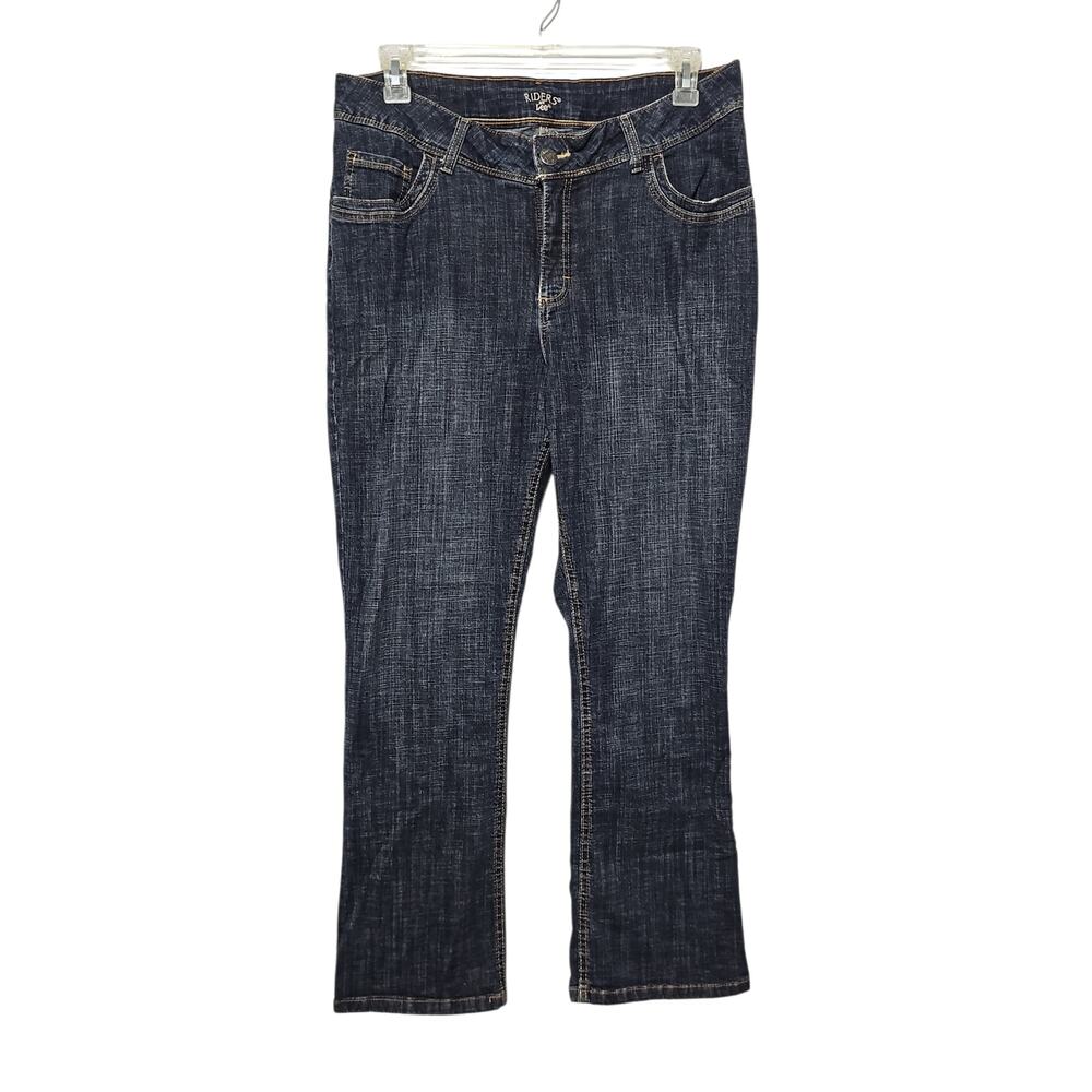 Riders By Lee Bootcut Denim Jeans Womens 16W Dark Wash Y2K